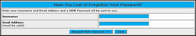 Request NEW Password